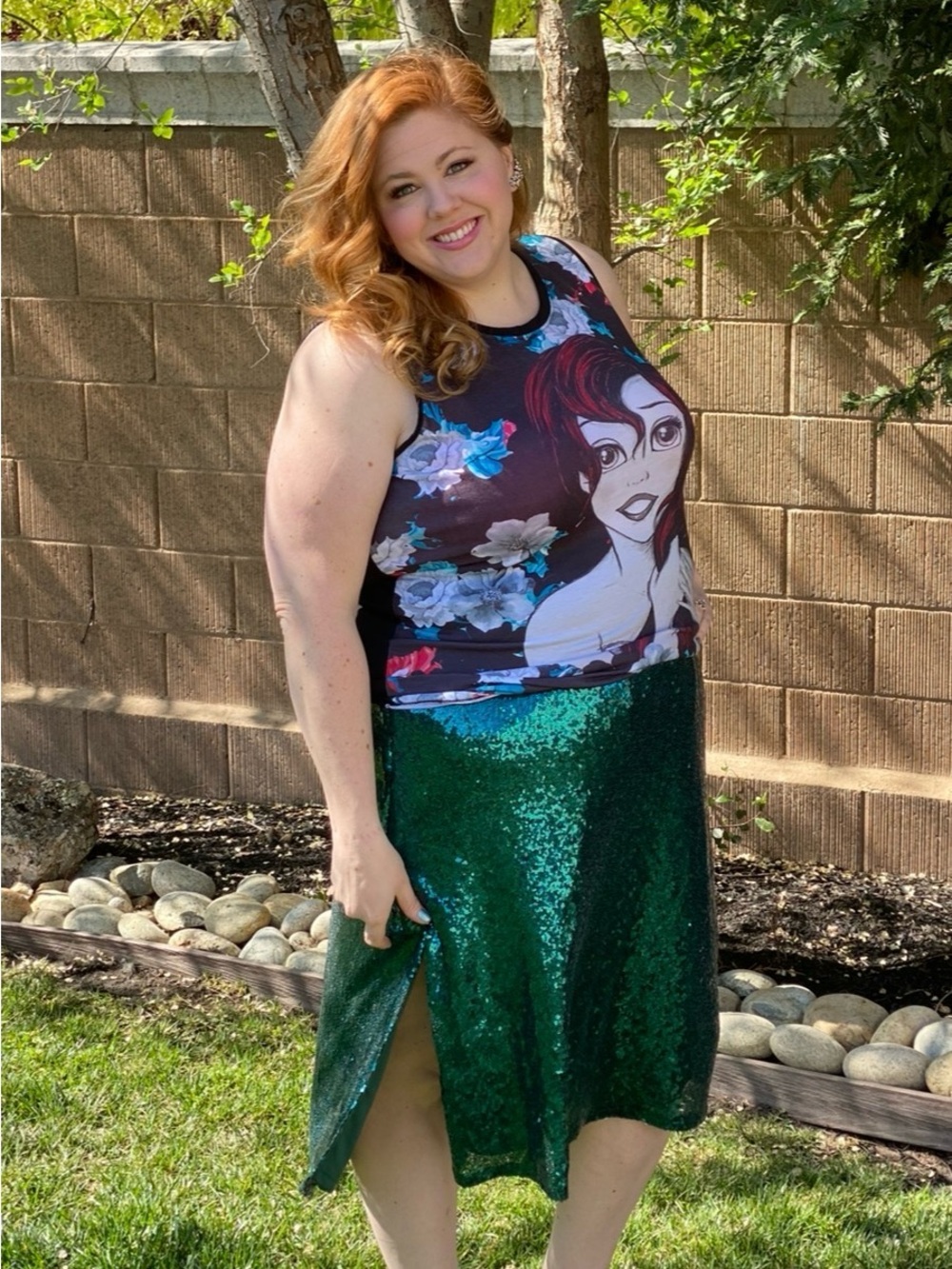 Eloquii Green Sequin Pencil Skirt Size 18 Plus Size Holiday Party